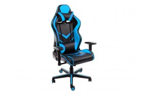 Кресло компьютерное Racer черное / голубое Стул