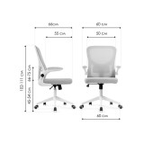 Konfi pink / white Офисное кресло распродажа
