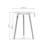 Lorini 60 white / wood Стол деревянный купить