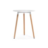 Lorini 60 white / wood Стол деревянный фото