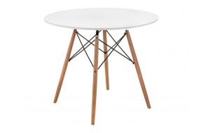 Стол Table 80 white / wood деревянный