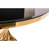 Twist gold / black Стол стеклянный фото