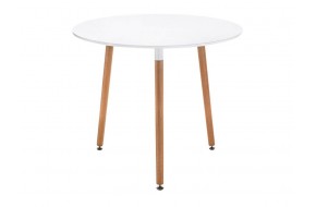 Стол Lorini 90 white / wood деревянный