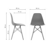 Eames PC-015 серый Пластиковый стул фото