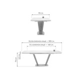 Петир 160 дуб монтана / белый Стол от производителя