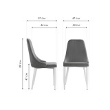 Kora gray / black Стул на металлокаркасе купить