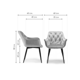 Remo khaki / black Стул на металлокаркасе купить