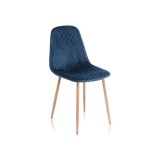 Capri dark blue / wood Стул недорого