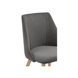 Morgan dark gray / wood Стул купить