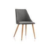 Morgan dark gray / wood Стул недорого