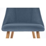 Morgan blue / wood Стул на металлокаркасе распродажа