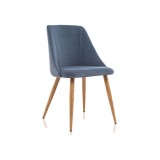 Morgan blue / wood Стул на металлокаркасе недорого