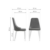 Kora white / gray Стул на металлокаркасе купить