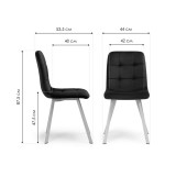 Bruk dark gray / white Стул на металлокаркасе купить