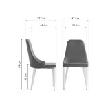 Kora white / beige Стул на металлокаркасе купить