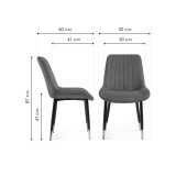 Seda 1 dark gray / gold / black Стул недорого
