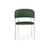 Kamelia dark green / gold Стул купить