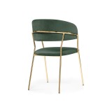 Kamelia dark green / gold Стул распродажа
