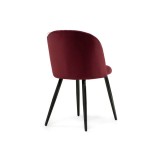 Gabi 1 wine red / black Стул на металлокаркасе купить