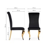 Lund black / gold Стул от производителя