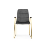 Lana dark grey / gold Стул на металлокаркасе фото