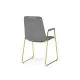 Lana dark grey / gold Стул на металлокаркасе купить