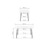 Table 120 white / wood Стол деревянный купить