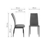 Tod gray / black Стул на металлокаркасе от производителя