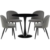 Аринай dark gray / black Обеденная группа недорого