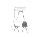 Гуанора 80 gray / white / wood Обеденная группа распродажа