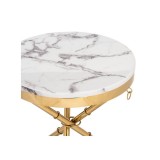 Monika 50х55 marble / gold Журнальный стол недорого