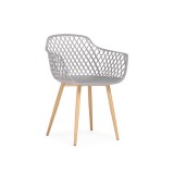 Rikon gray / wood Пластиковый стул недорого