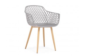 Стул Rikon gray / wood Пластиковый