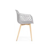 Rikon gray / wood Пластиковый стул недорого
