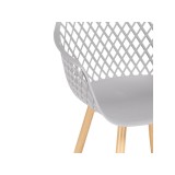 Rikon gray / wood Пластиковый стул купить