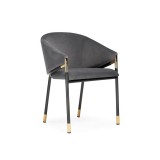 Molton gray / black/ gold Стул на металлокаркасе недорого