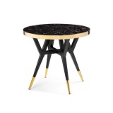 Selina 80х72 black / gold Стол деревянный недорого