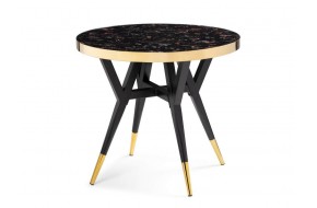 Selina 80х72 black / gold Стол деревянный