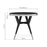 Selina 80х72 black / gold Стол деревянный недорого