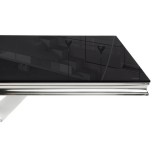 Levon 200x100x75 black Стол стеклянный от производителя