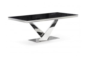Стол Levon 200x100x75 black стеклянный