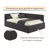 Мягкая кровать-тахта Kapri 1200 шоколад c подъемным механизмом купить