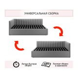 Мягкая кровать Milena 900 шоколад с подъемным механизмом и матра купить