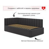 Мягкая кровать Milena 900 шоколад с подъемным механизмом и матра распродажа