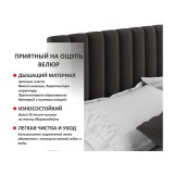 Мягкая кровать Olivia 1600 шоколад с ящиками фото