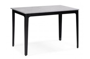 Кухонный стол Айленд бетон светлый / черный деревянный