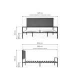 Азет 1 160х200 черный / antracite Кровать от производителя
