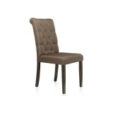 Amelia dark walnut / fabric brown Стул деревянный недорого