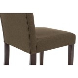 Amelia dark walnut / fabric brown Стул деревянный недорого