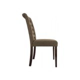 Amelia dark walnut / fabric brown Стул деревянный распродажа